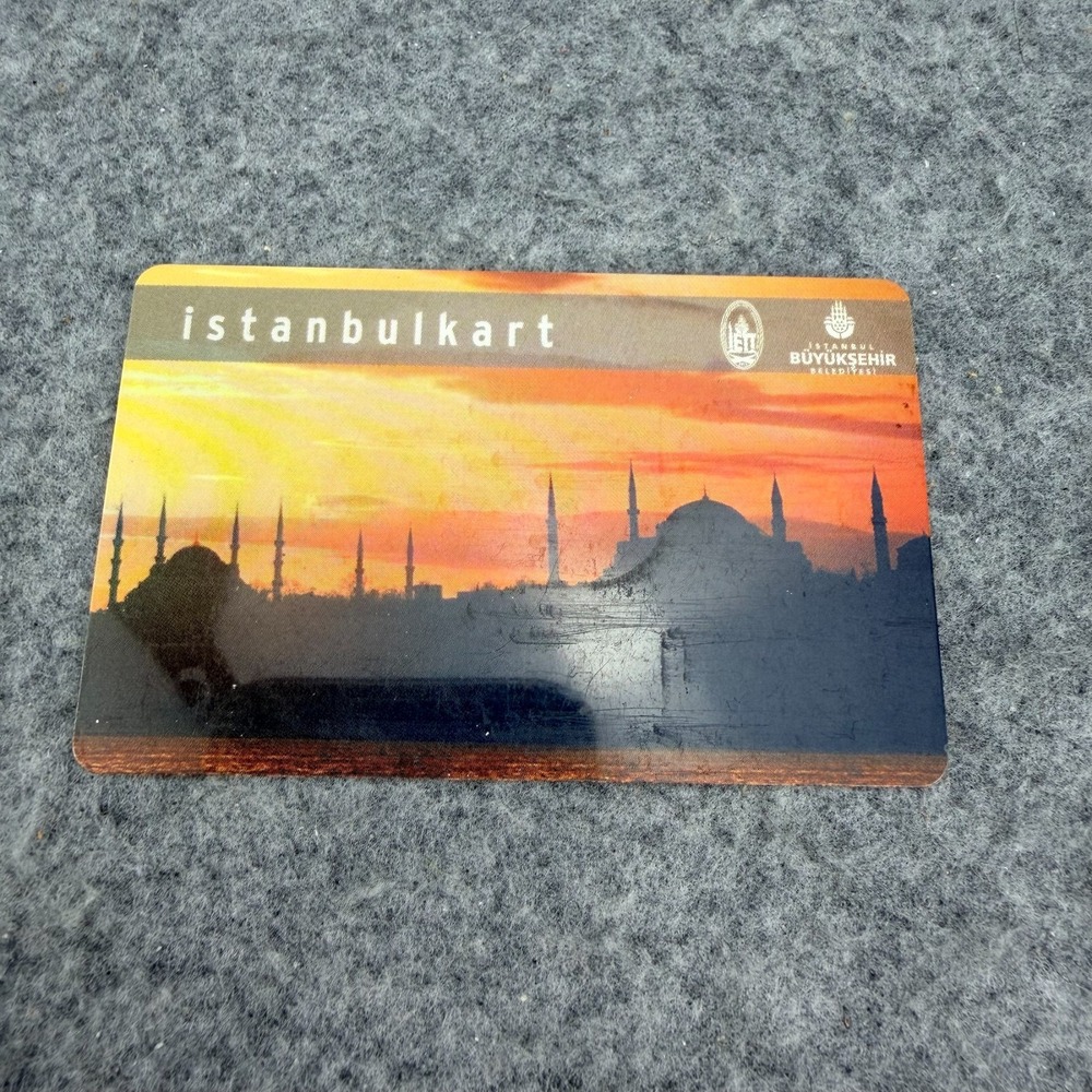 Istanbulkart Istanbul Turkey Public Transit Card Collectible Souvenir Sunset